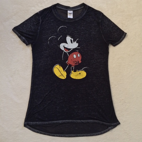 Disney Tops - Slim Fit Mickey Mouse Burnout Tee Size XS